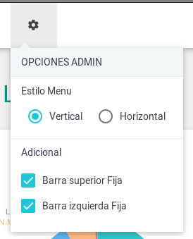 Menu Configuración