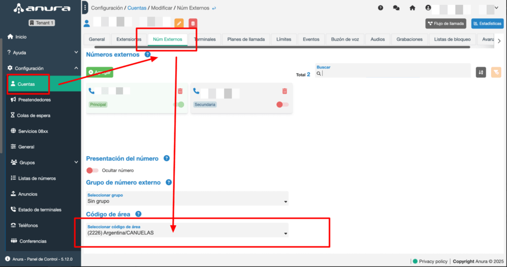 Panel de Control de Anura 6.0